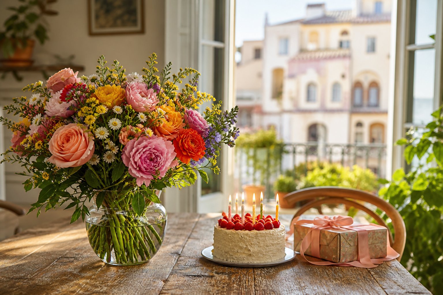 Birthday flowers Italy